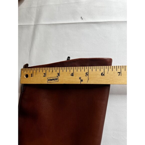 Aldo Brown Leather Knee-Length Riding Boots With Side Zipper Size 6 - Picture 14 of 16